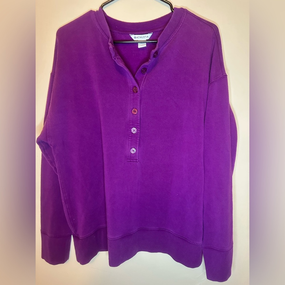 Athleta Purple Button Down Shirt